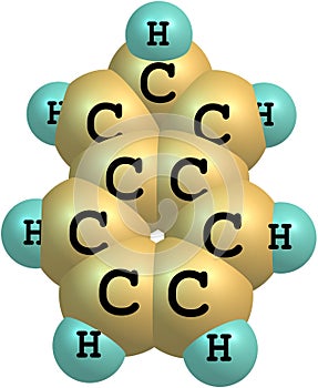 2H-indene molecular structure on white background photo