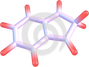 2H-indene molecular structure on white background photo