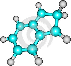 2H-indene molecular structure on white background photo