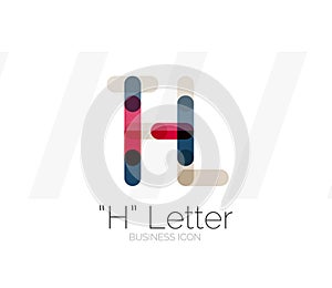 H letter logo, minimal line design