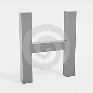 H Letter Render