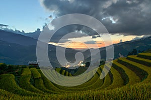 Sang Nhu horse-shoe and Terraced rice field of the H`Mong ethnic people