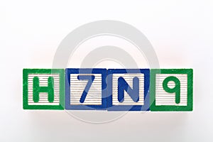 H7N9 alphabet toy block