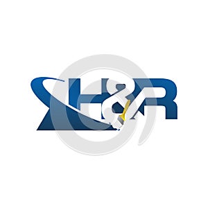 H n R Modern logo design