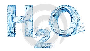 H2O water letters