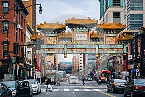 H Street and the Friendship Arch, in Chinatown, Washington, DC