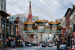 H Street and the Friendship Arch, in Chinatown, Washington, DC