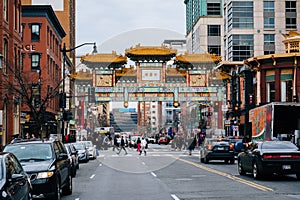 H Street and the Friendship Arch, in Chinatown, Washington, DC