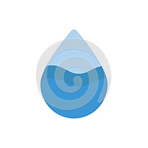 H20, water icon. Simple color vector elements of aqua icons for ui and ux, website or mobile application