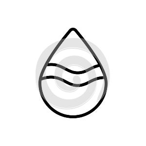 H20, water icon. Simple line, outline vector elements of aqua icons for ui and ux, website or mobile application