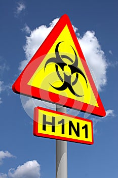 H1N1 biohazard warning sign