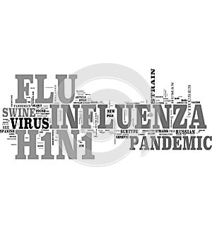 H1N1 flu virus word cloud