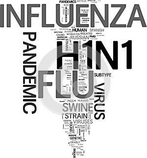 H1N1 Pandemic virus word cloud