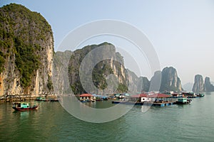 At Ha Long Bay, the incredible Floating Village,  Vietnam