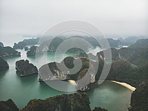 Ha long bay from the top.