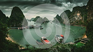 Ha Long Bay Vietnam. Islands landscape at Halong