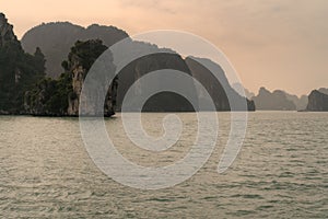 Ha Long Bay Vietnam. Islands landscape at Halong