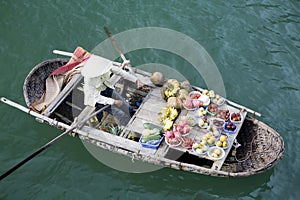 Ha Long Bay, Vietnam, floating market