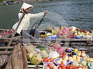 Ha Long Bay, Vietnam, floating market