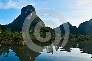 Ha long Bay, Vietnam - June 10, 2019: Avenue in Ocean near Ha long Bay,Vietnam. tourist attractions very popular in