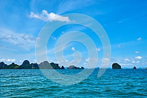 Ha long Bay, Vietnam - June 10, 2019: Boat in Ha Long Bay,Vietnam. tourist attractions very popular in northern Vietnam.