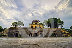 HA NOI, VIETNAM - JUL 25, 2015 - The Imperial Citadel of Thang Long