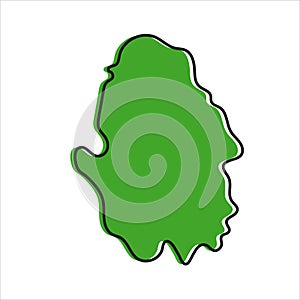 Haa district of Bhutan vector map illustration