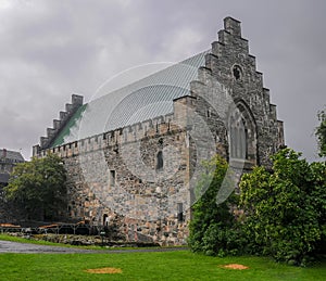 Haakon& x27;s Hall inside the Bergenhus fortress, Bergen, Norway