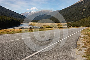 Haast Pass Highway in New Zealand