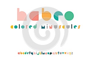 Habeo colorful display font minuscules