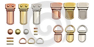 Haberdashery accessories. Set Metal locks for bags