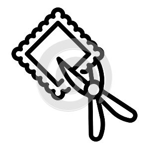 Haberdashery cutting icon, outline style