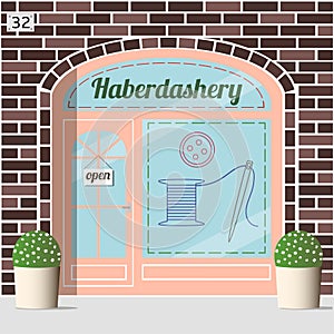 Haberdashery shop facade.