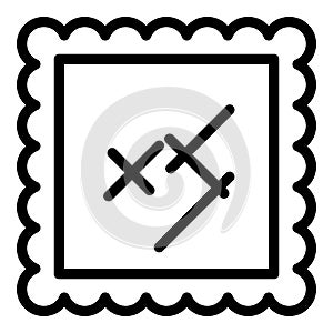 Haberdashery textile material icon, outline style