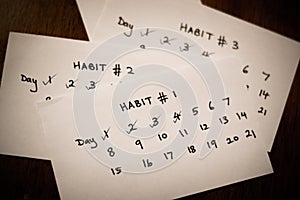 Habit cards