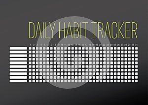 Daily habit tracker template