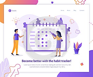 Habit tracker web banner