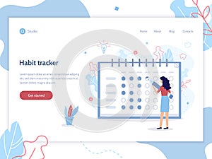 Habit tracker web banner