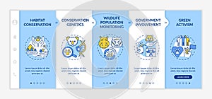 Habitat conservation onboarding vector template