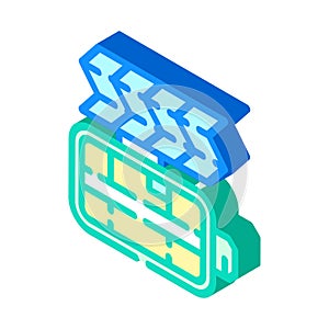 habitat space exploration isometric icon vector illustration