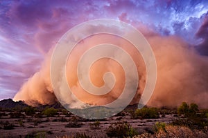 Haboob dust storm in the Arizona desert