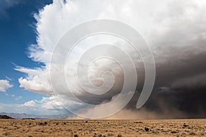 A Haboob dust storm in the desert