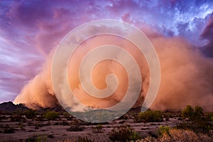 Haboob dust storm in the Arizona desert photo
