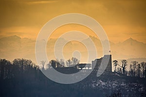 Habsburg Castle located in the Aargau photo