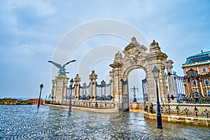 Habsburg Gate and Buda Castle, Budapest, Hungary photo