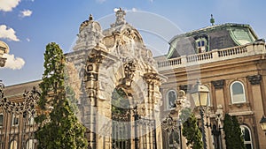 Habsburg Gate to Buda Castle in Budapest, Hungary