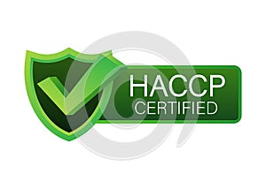 HACCP Certified icon on white background. Vector stock illustration