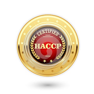 HACCP certified medal - Hazard Analysis and Critical Control