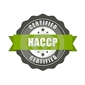 HACCP certified stamp - quality standard seal