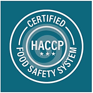 HACCP certified vector icon